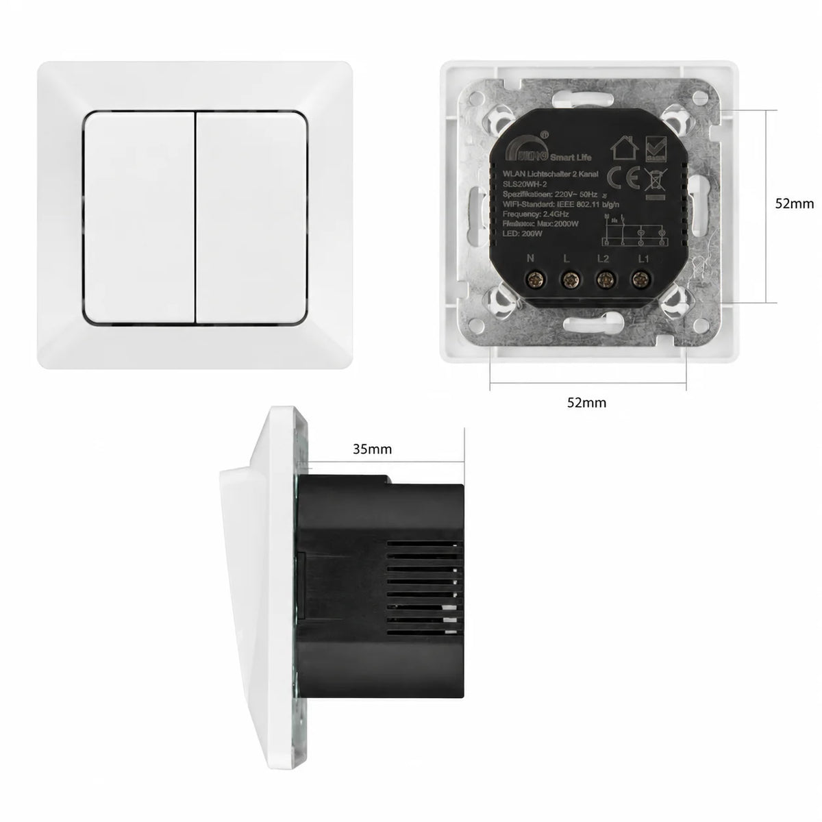 Light switch Merkur ultra white