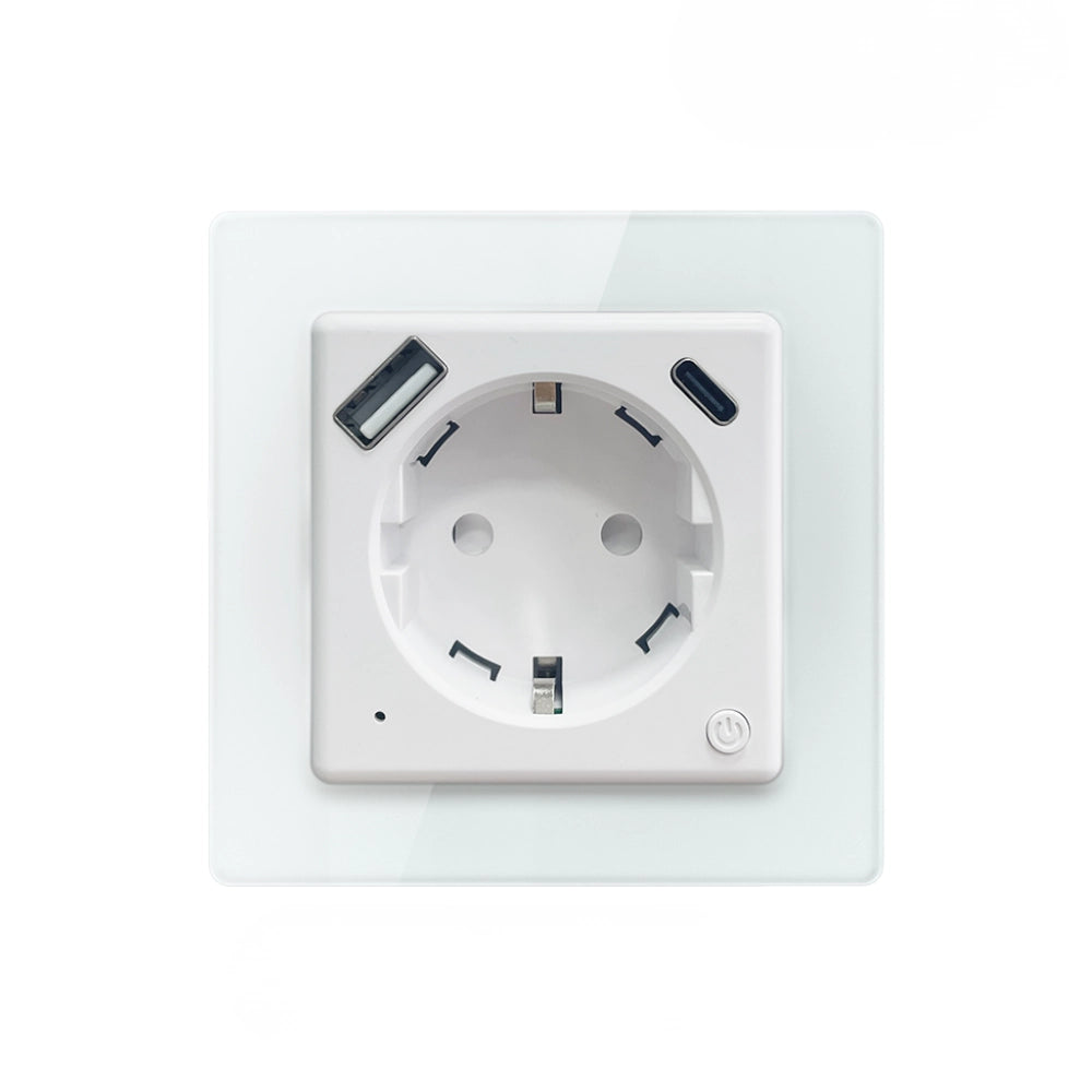 Unterputz Steckdose Venus Pro mit USB & USB-C weiß