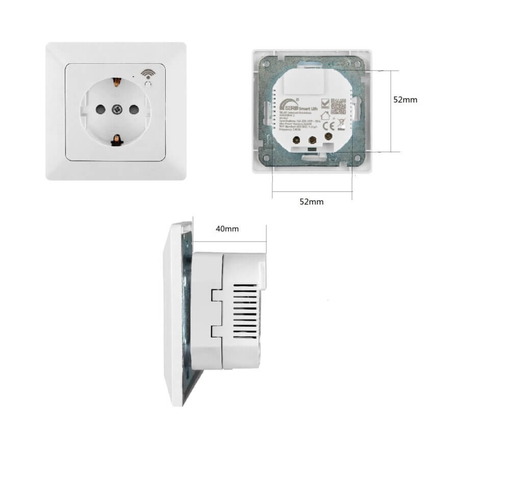 SIRO Smart flush-mounted socket Merkur
