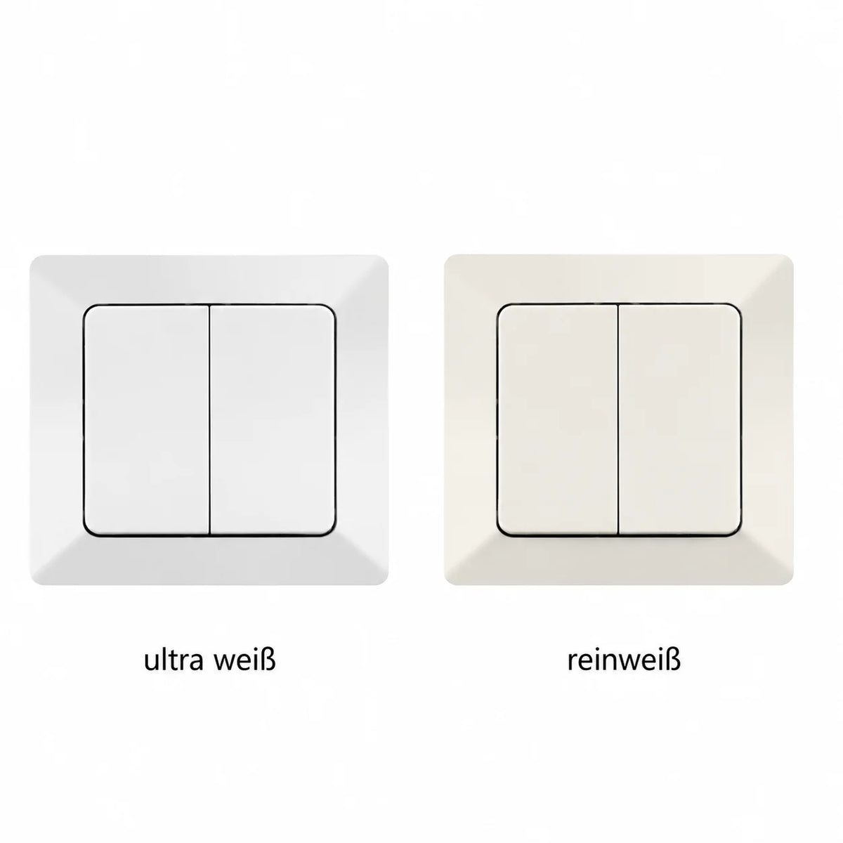 2-Channel Light Switch Merkur Pure White