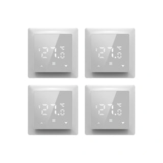 SIRO Smart Raumthermostat für elektrische Fußbodenheizung 4er-Set – alle vier Displays zeigen 27,0°C