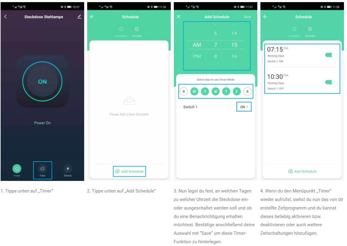 Program a timer in the Smart Life app