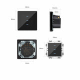 SIRO Smart 3-channel light switch Venus black